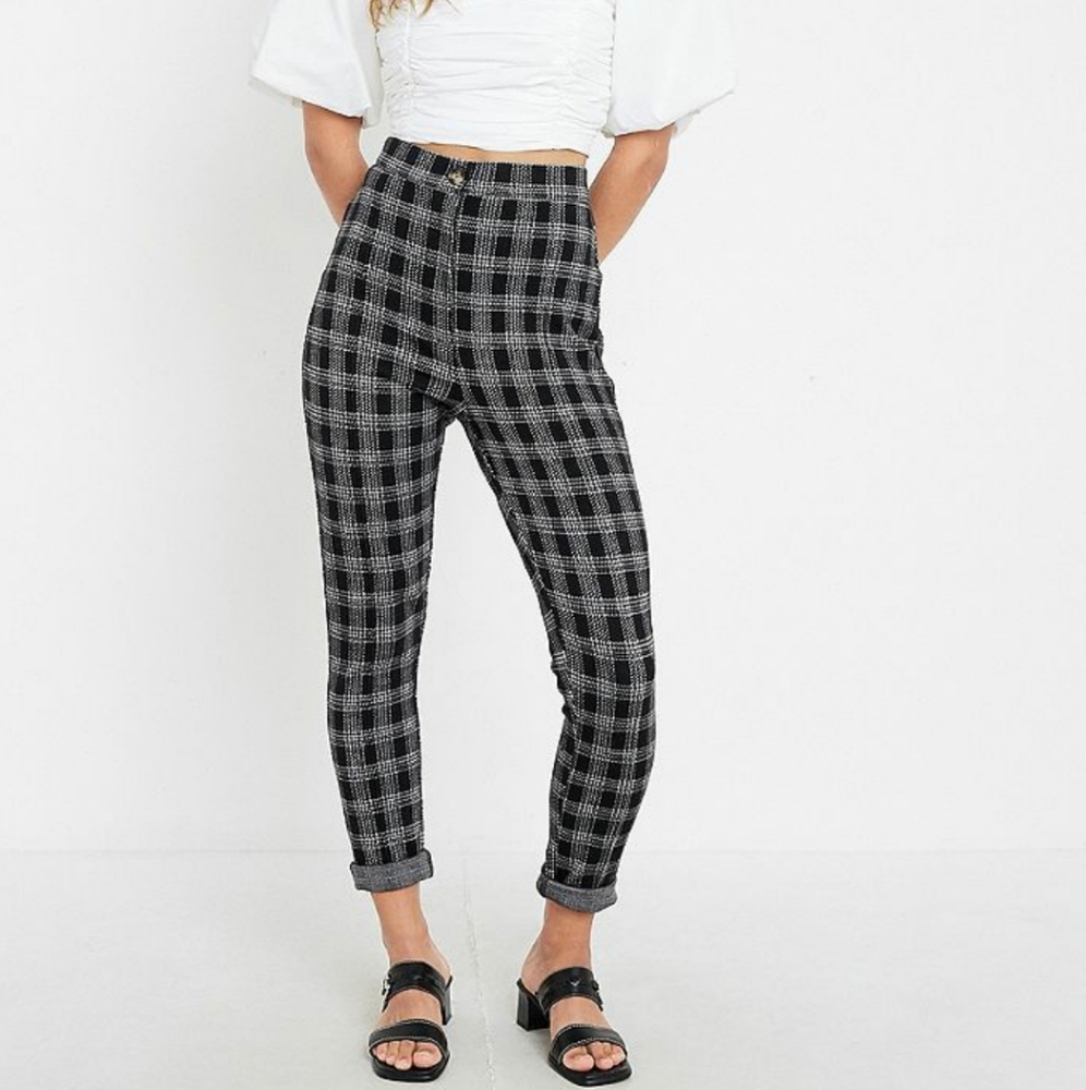 UO Plaid Slim Cigarette Pant